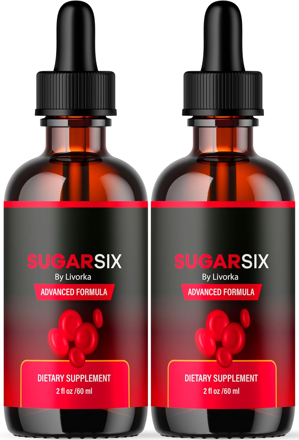 LIVORKA SugarSix Drops (2 Pack) - Advanced All Natural Supplement Formula for 2 Months