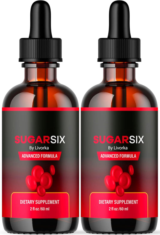 LIVORKA SugarSix Drops (2 Pack) - Advanced All Natural Supplement Formula for 2 Months