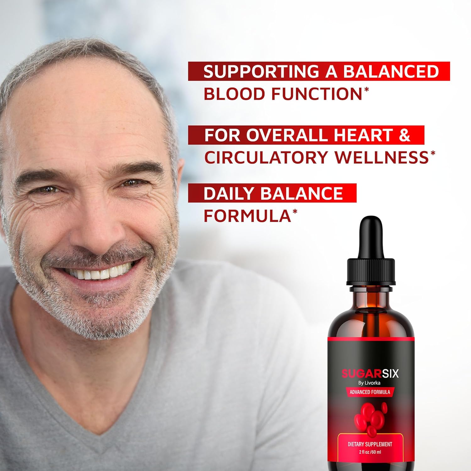 LIVORKA SugarSix Drops (2 Pack) - Advanced All Natural Supplement Formula for 2 Months