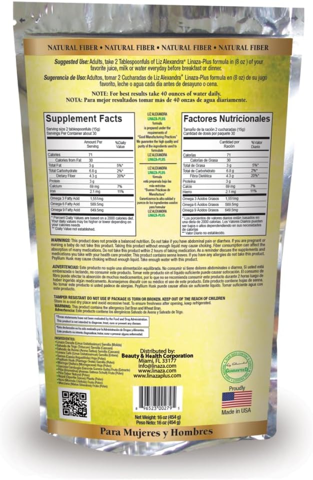 Liz Alexandra Linaza Plus: Pineapple, Moringa, & Garcinia Cambogia Blend - 16oz