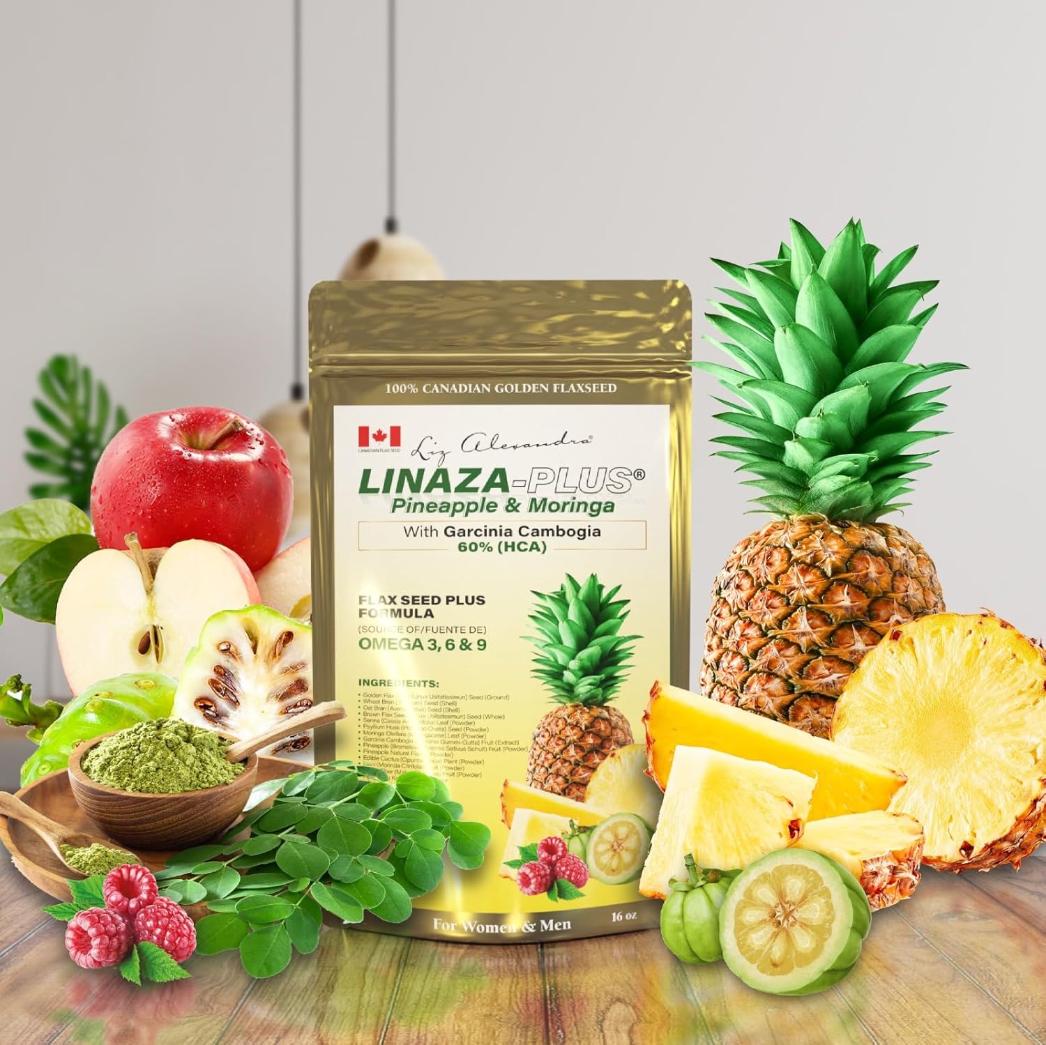 Liz Alexandra Linaza Plus: Pineapple, Moringa, & Garcinia Cambogia Blend - 16oz