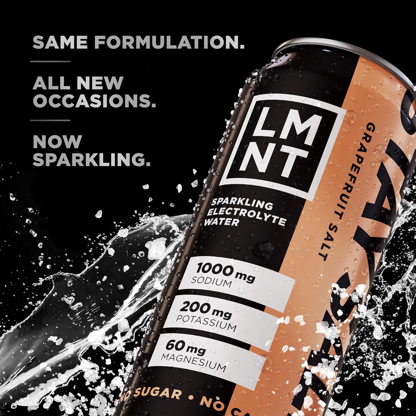 LMNT Sparkling Electrolyte Drink - Grapefruit Salt (12-Pack)