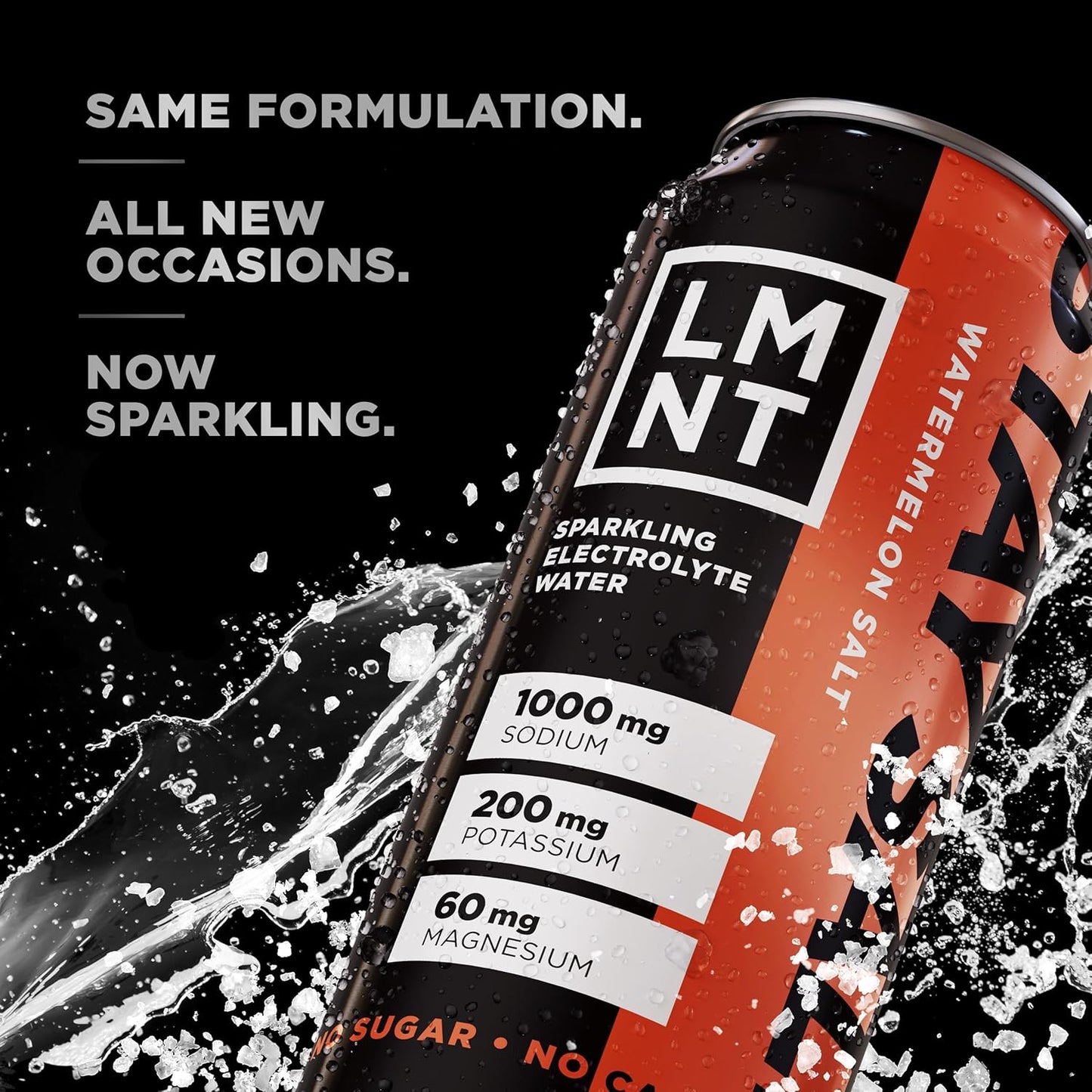 LMNT Sparkling Electrolyte Watermelon Salt Drink - 12 Pack