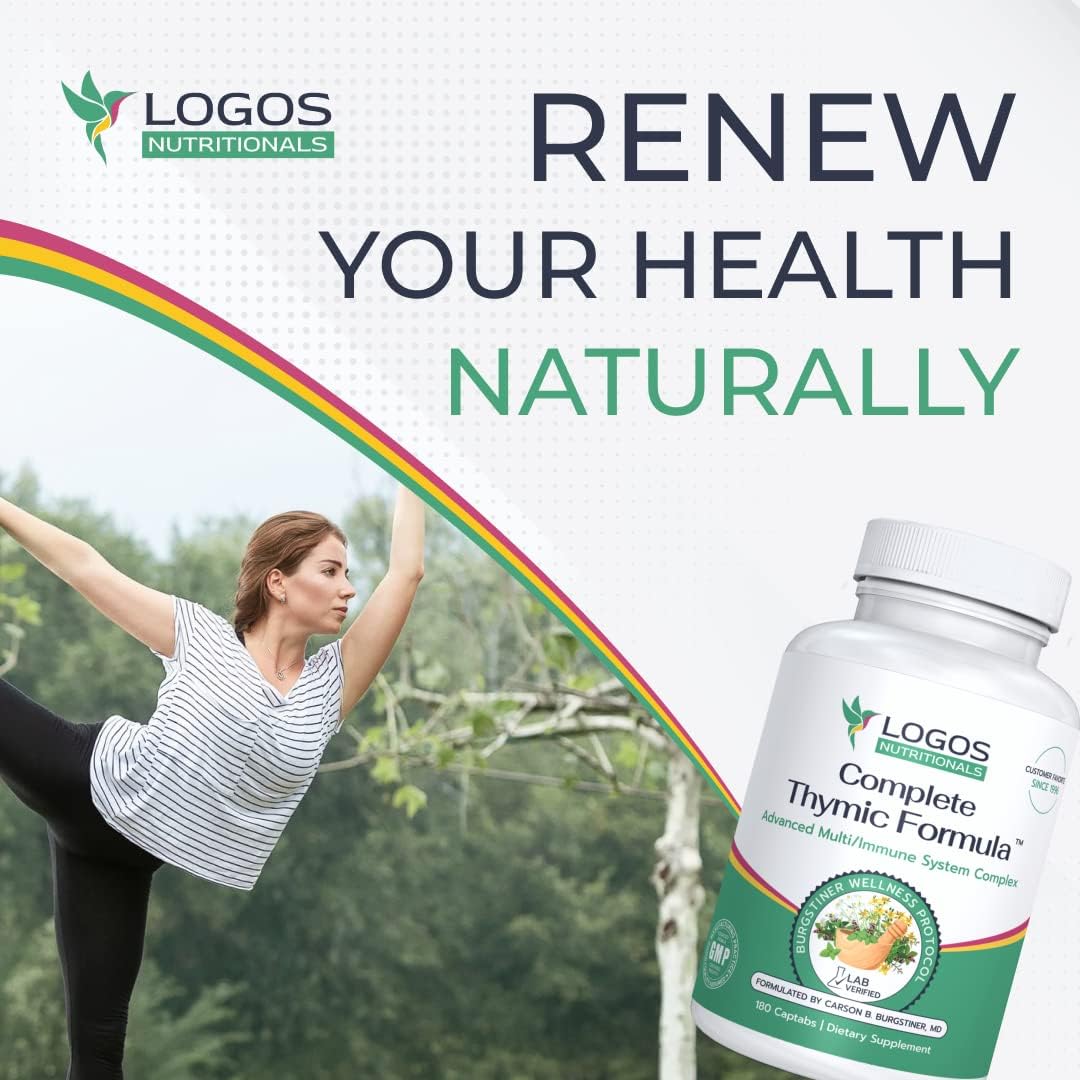 logos nutritionals Complete Thymic Formula™: Multivitamin & Mineral with Thymus Glandular Extracts (120 Count)