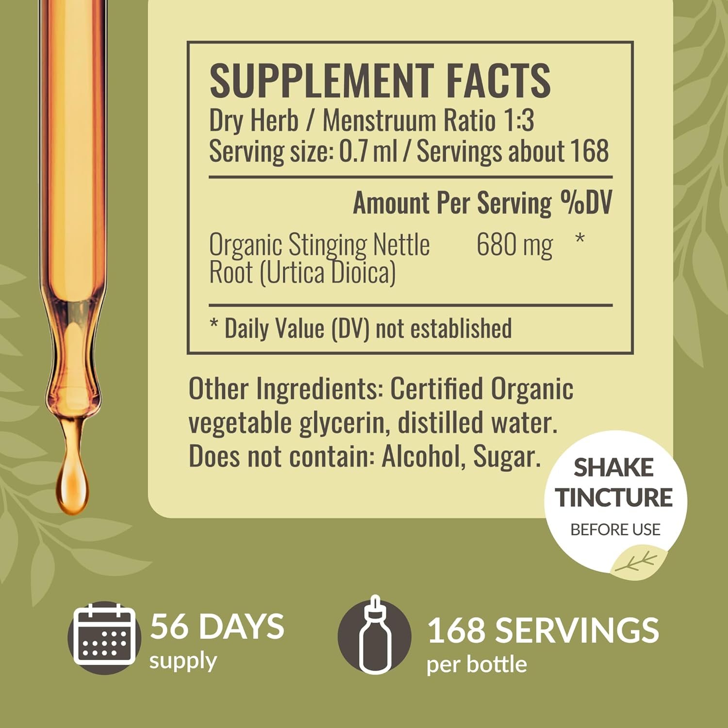 Lomatium Root and Stinging Nettle Tincture Bundle - Herbal Liquid Drops Kit, 4 fl oz Each - Vegan, Non-GMO, Alcohol & Sugar-Free - 2 Pack