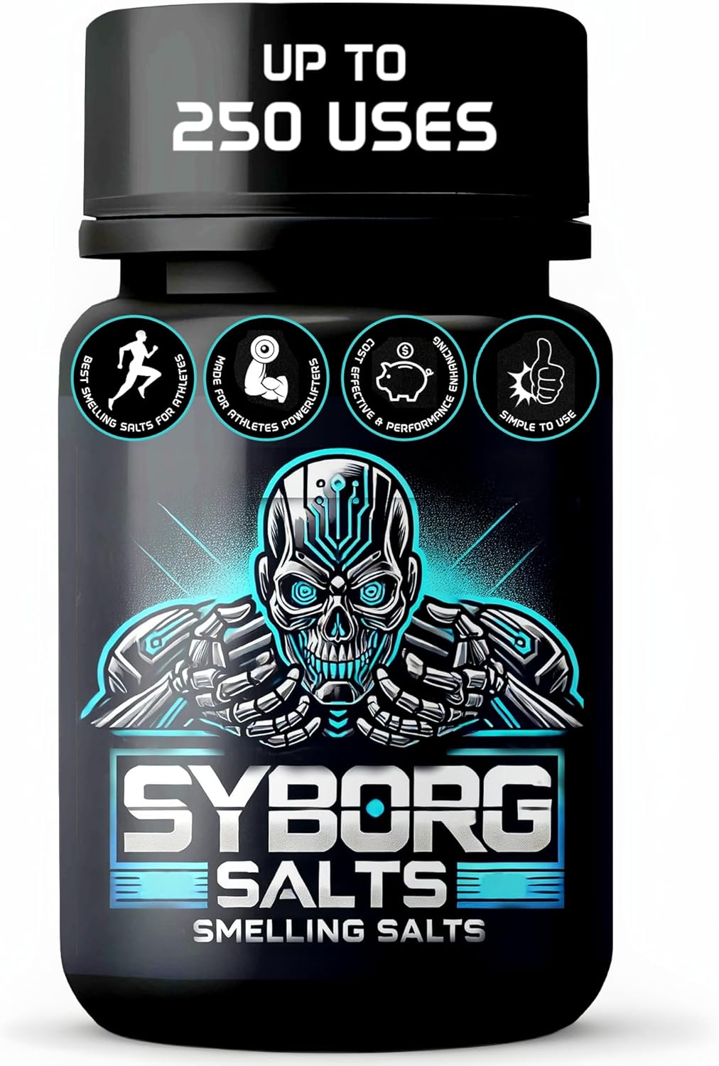 Long-Lasting Smelling Salt with Powerful Ammonia for Athletes in Powerlifting, Hockey, Football, and Weight Lifting