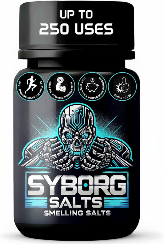 Long-Lasting Smelling Salt with Powerful Ammonia for Athletes in Powerlifting, Hockey, Football, and Weight Lifting