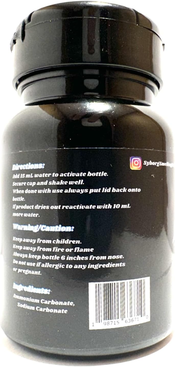 Long-Lasting Smelling Salt with Powerful Ammonia for Athletes in Powerlifting, Hockey, Football, and Weight Lifting