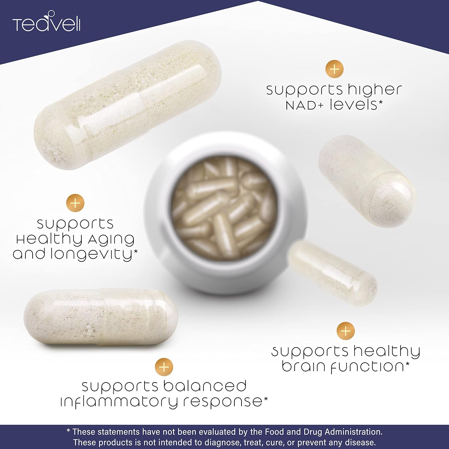 Long-Lasting Trans Resveratrol Capsules with Enhanced Bioavailability - NAD Resveratrol Supplement for Optimal Absorption