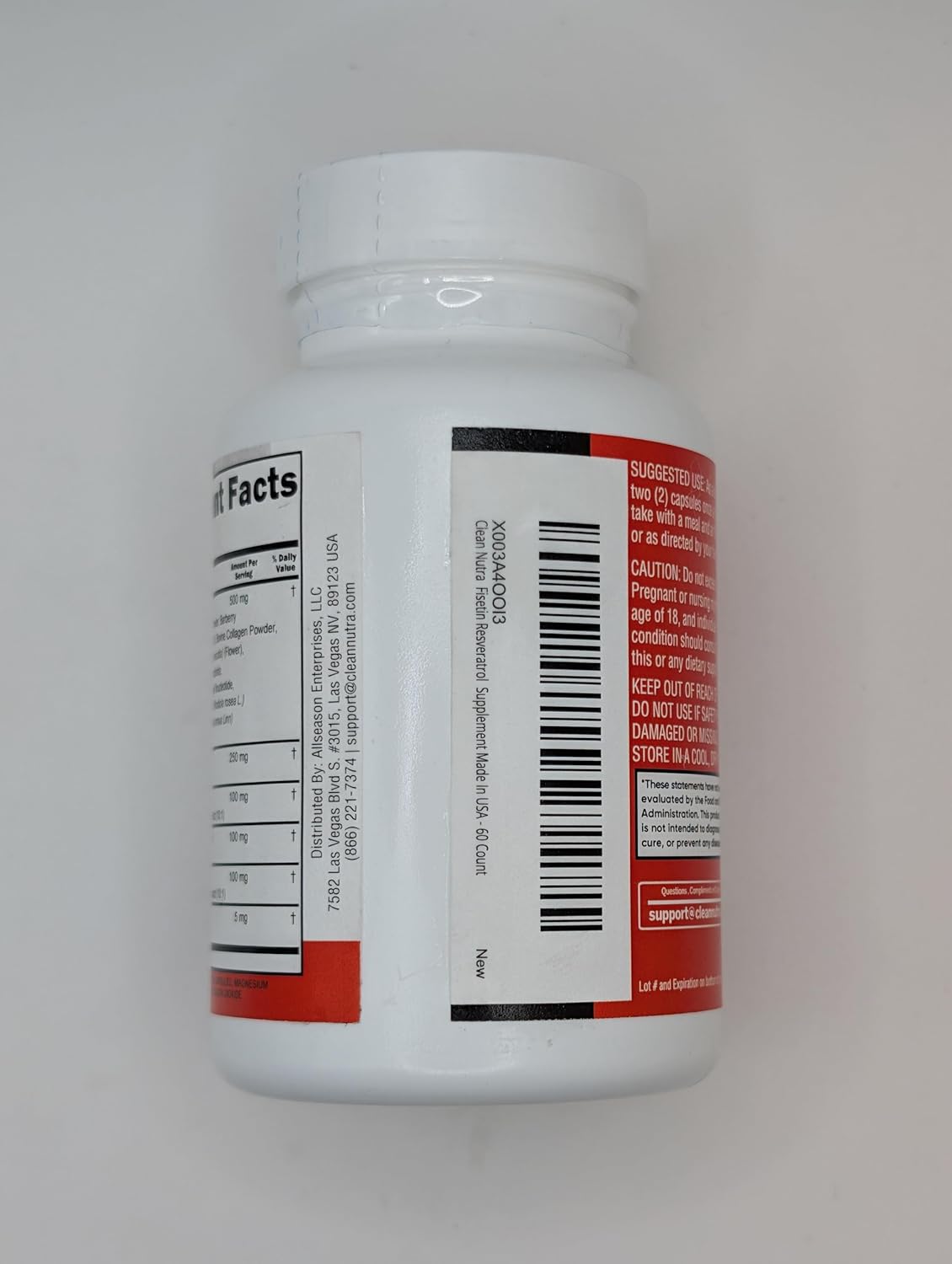 Longevity Boosting Health Supplement with Fisetin, Quercetin, Resveratrol, and More for Adults