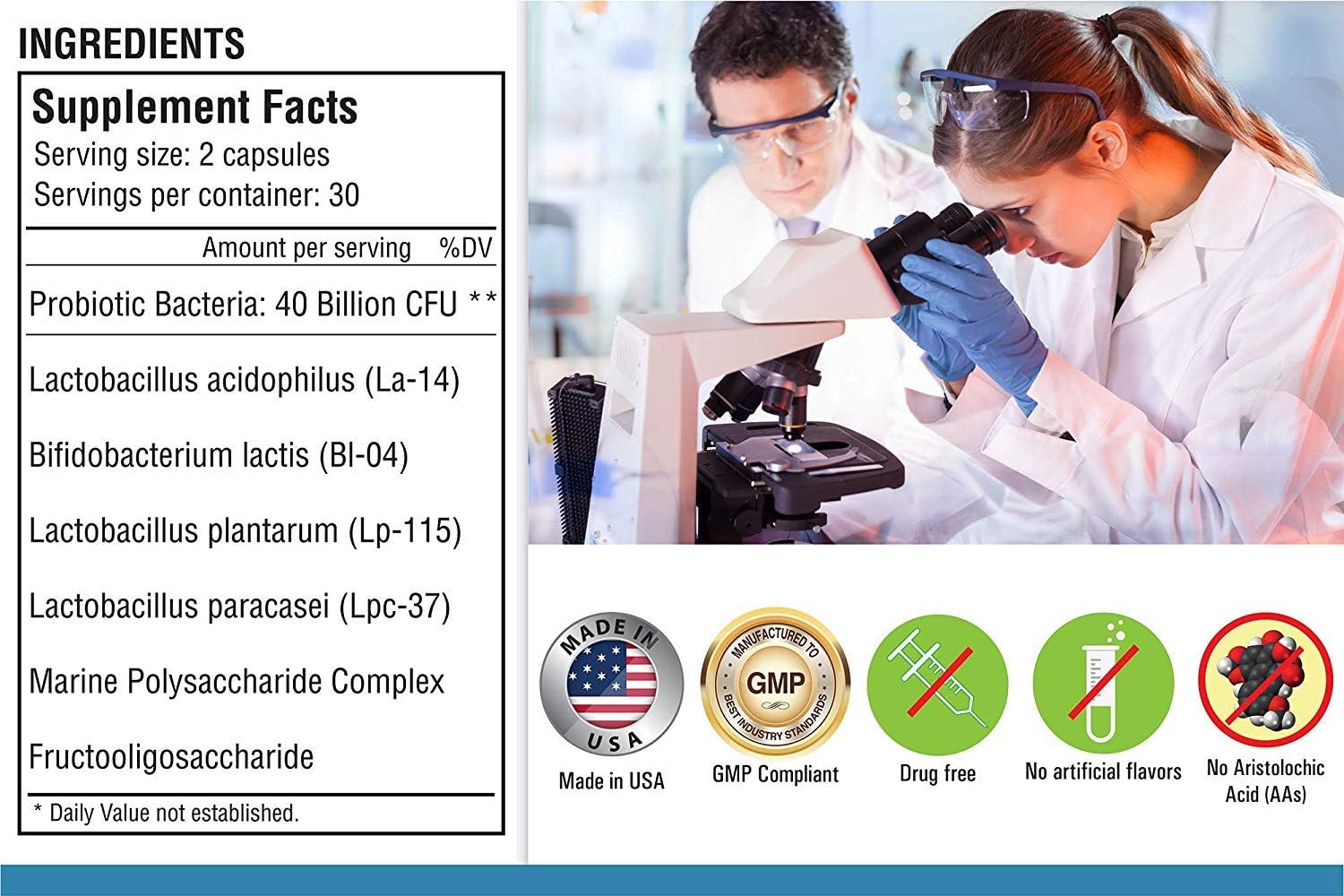 Longevity Probiotic 40 Billion CFUs for Colon Digestive Health by Longevity Premier Nutraceuticals Inc