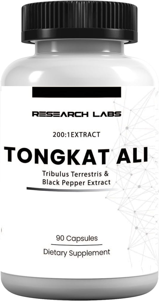 Longjack Tongkat Ali Extract Capsules - 200x Strength for Strength, Drive, Performance & Muscle Mass - 200,000 mg