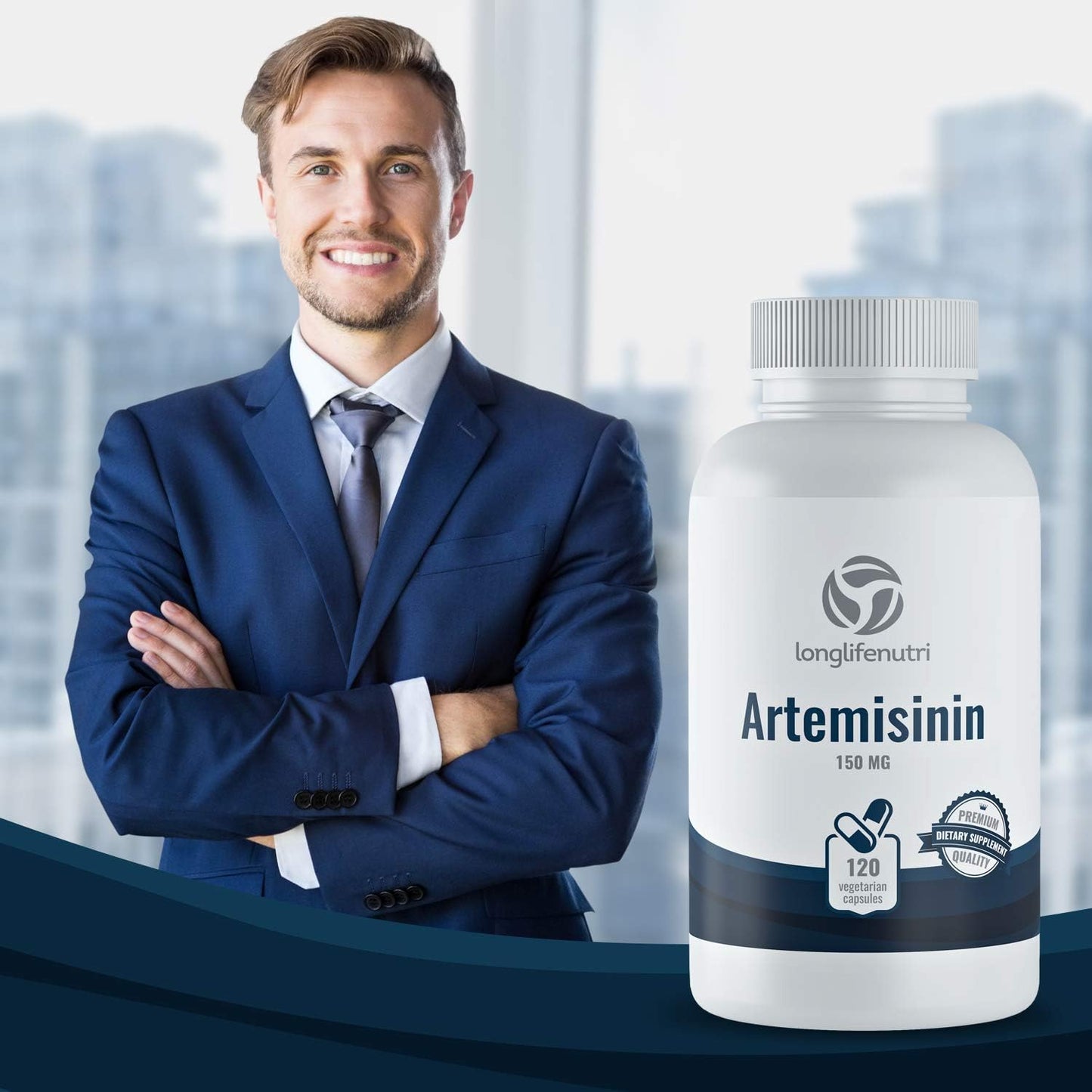LongLifeNutri Artemisinin 150mg Capsules - Made in USA | 4 Month Supply of Pure Sweet Wormwood Extract | Vegetarian Super Complex Pill