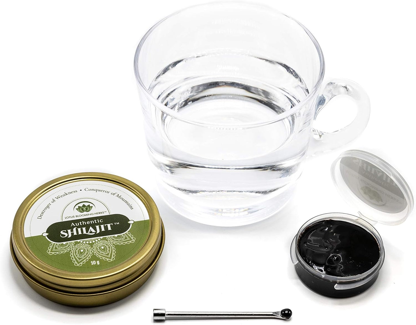 Lotus Blooming Herbs Shilajit Resin - Pure Gold Grade Himalayan Extract with Fulvic Acid for Energy & Stamina - 10g