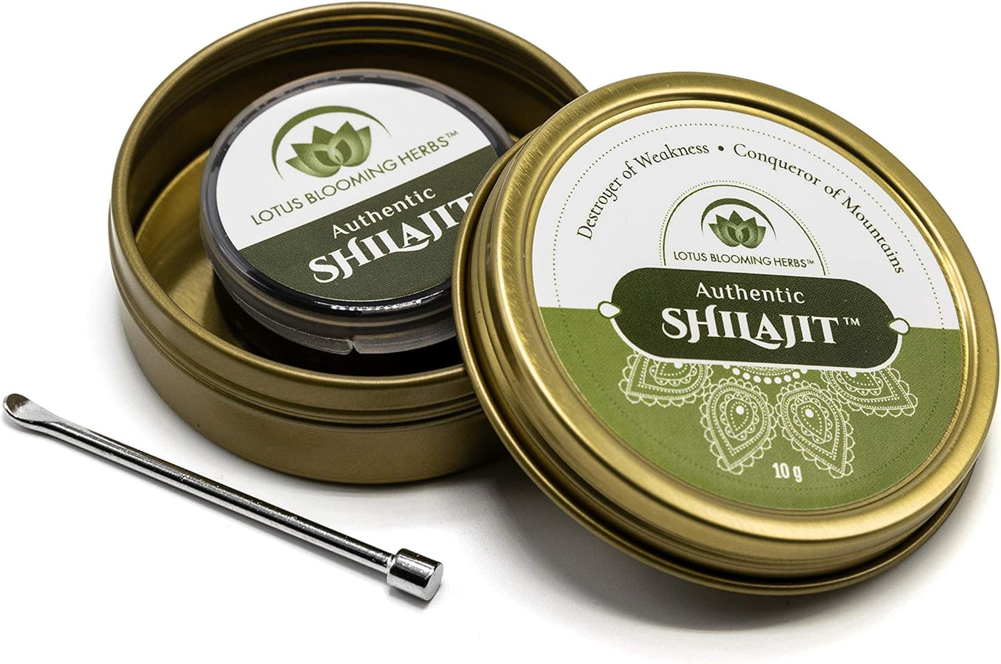 Lotus Blooming Herbs Shilajit Resin - Pure Gold Grade Himalayan Extract with Fulvic Acid for Energy & Stamina - 10g