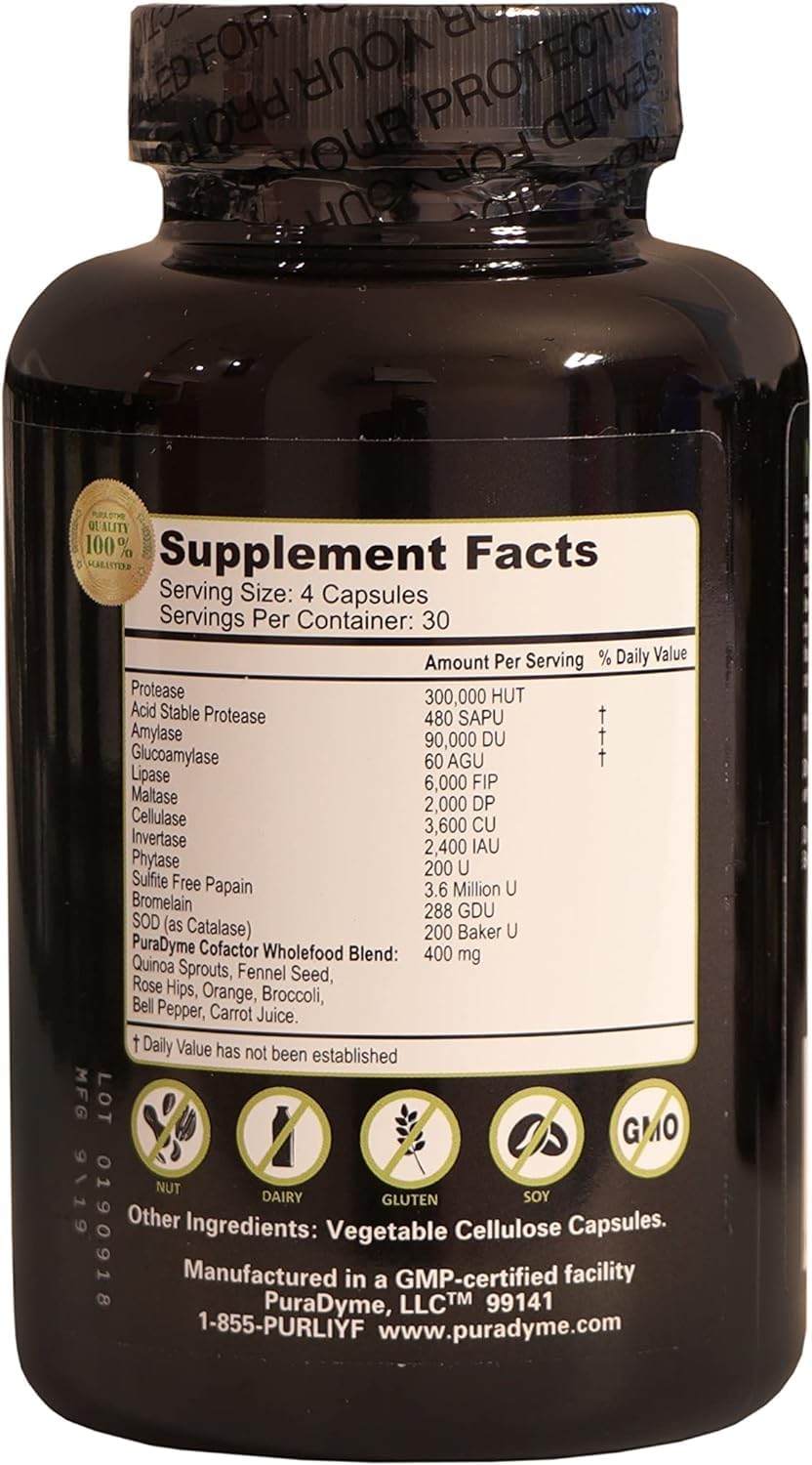 Lou Corona's PuraDyme PuraZyme Digestive Enzyme Blend - 120 Capsules