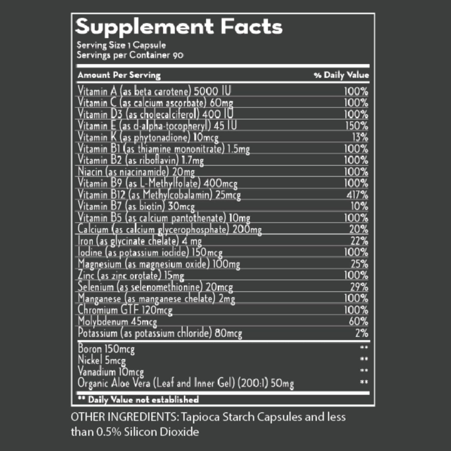 Low-Acid Multi-Vitamin Supplement with pH Balanced Formula, 90 Capsules - B6 Free by Desert Harvest