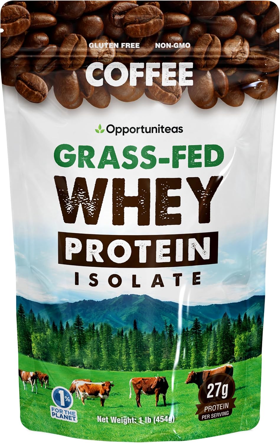 Low Carb Colombian Coffee Whey Protein Powder - Grass Fed Isolate with Caffeine - Keto-Friendly Workout Drink Mix - 1lb - BoostGo Australia