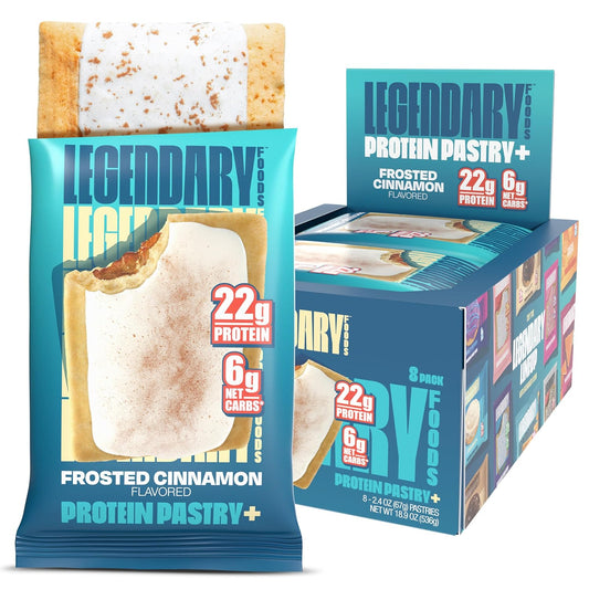 Low Carb High Protein Pastry+ Snack Bar Box - Gluten-Free Keto Energy Bars, 22g Protein, Zero Sugar - Bariatric & Diabetic Friendly