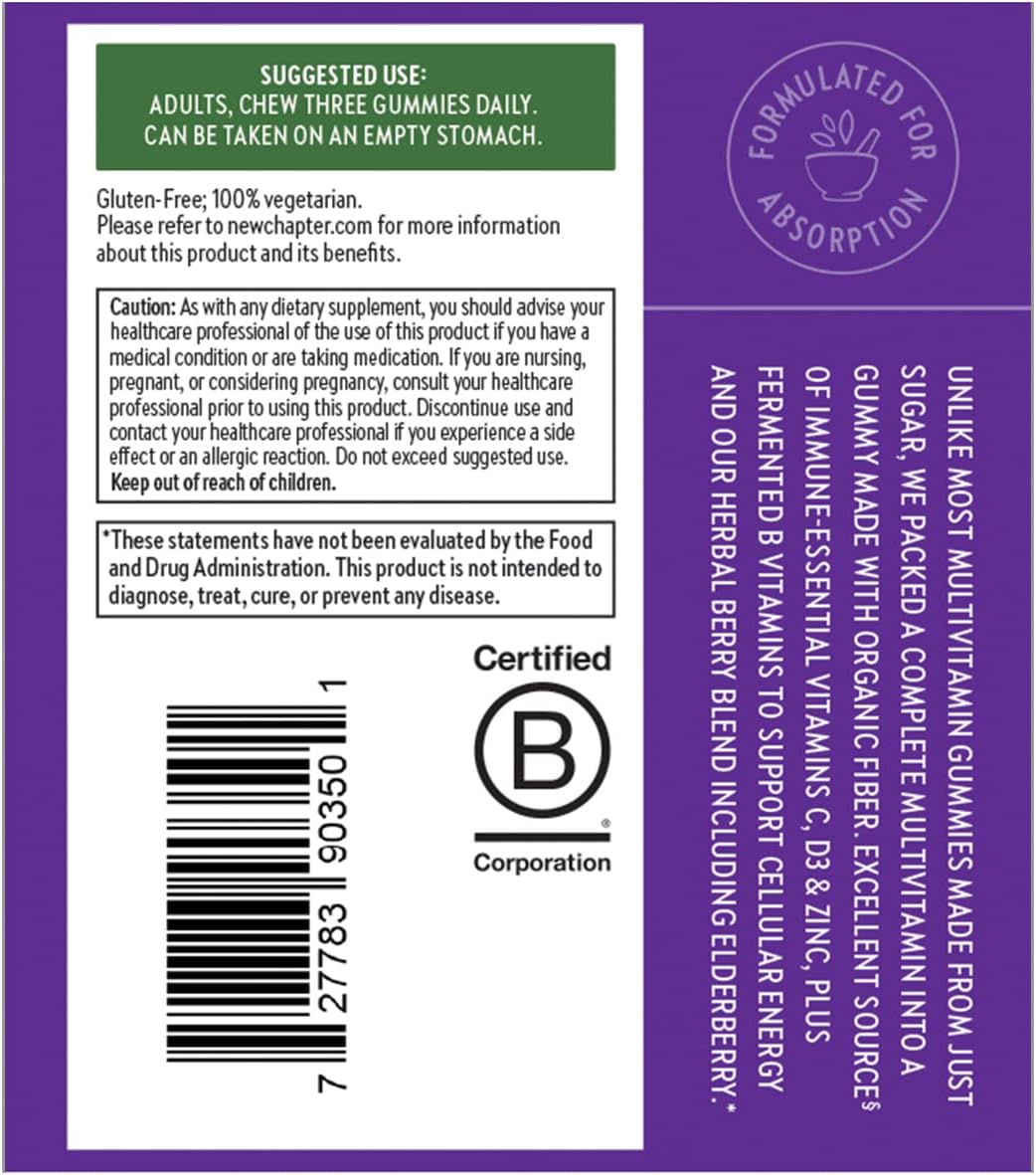 Low Sugar Women's Multivitamin Gummies with Vitamin C, D3, Zinc - Non-GMO, Gluten Free - Berry-Citrus Flavor - 75ct