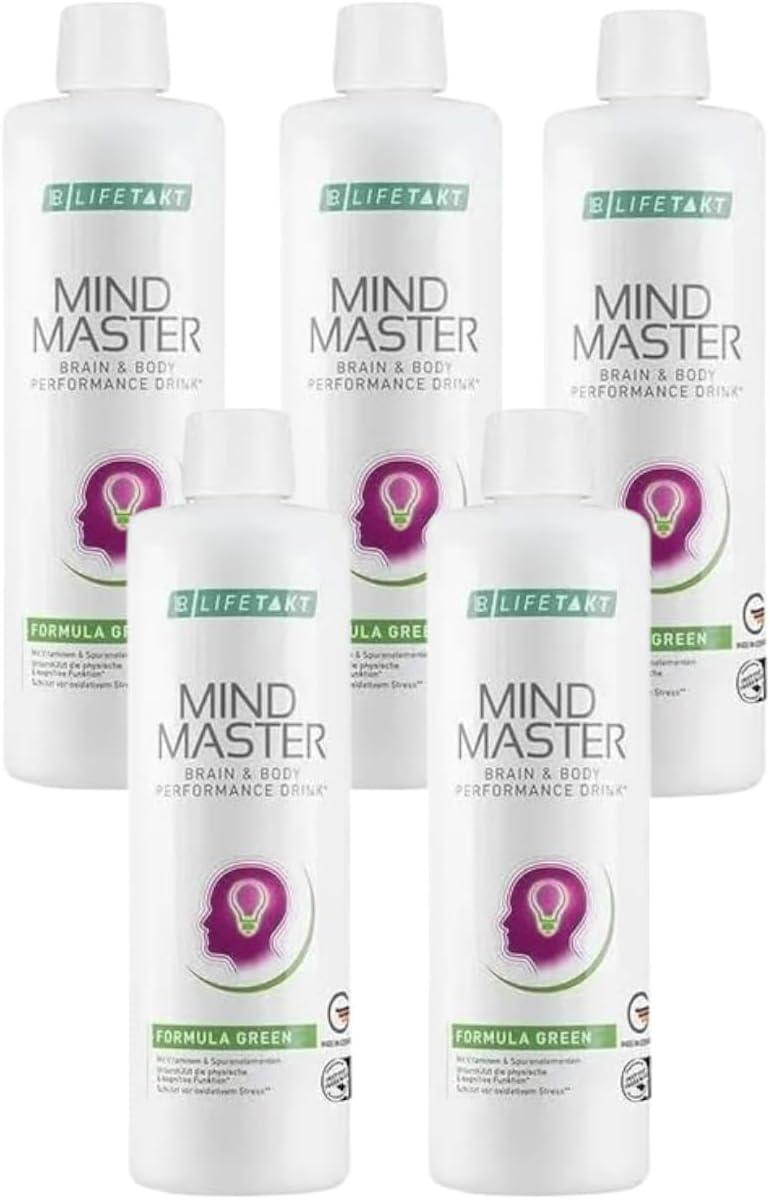 LR Health&Beauty Lifetakt Mind Master Green Formula Natural Treatment Set for Women and Men - 5 Bottles (500 ml/16.9 fl.oz)