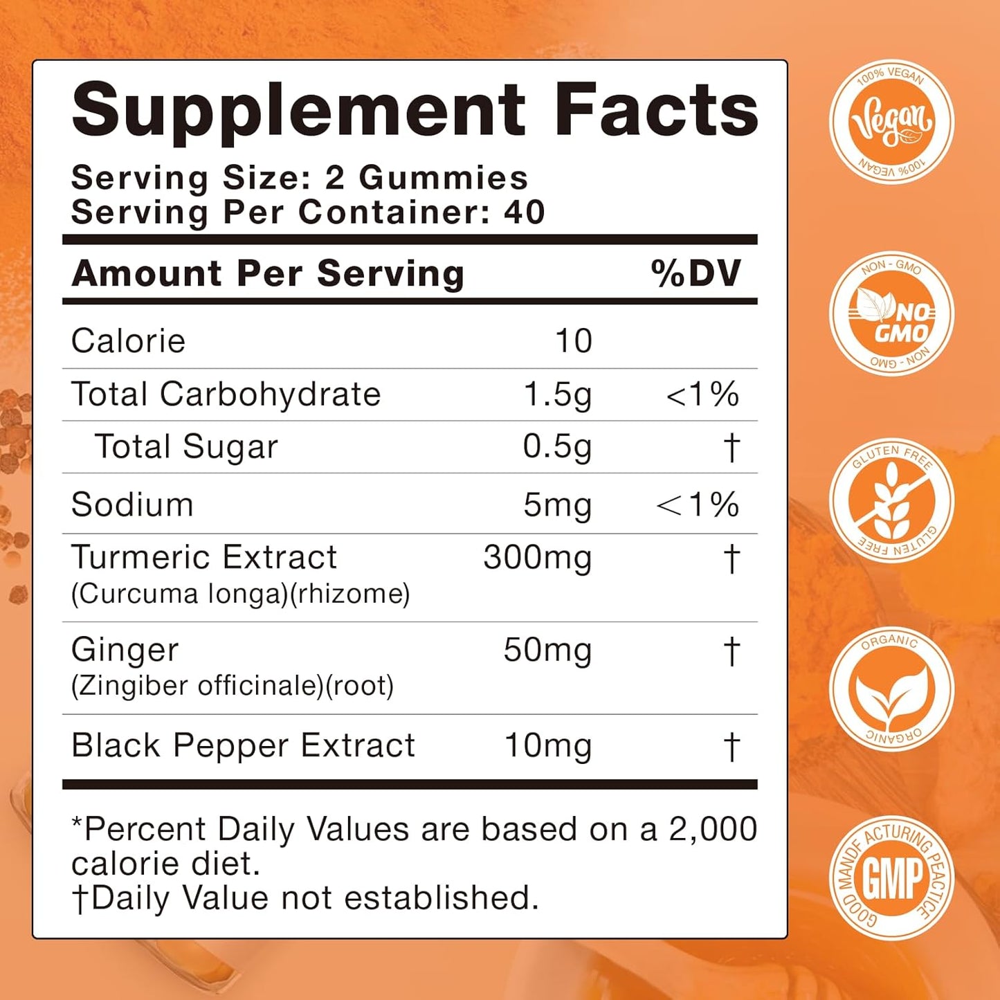 Luckchan Turmeric Curcumin Gummies with Ginger & Black Pepper - 2400mg, 160 Count - Vegan, Organic Gummy Supplements for Adults and Kids - Gelatin-Free - 3 Pack