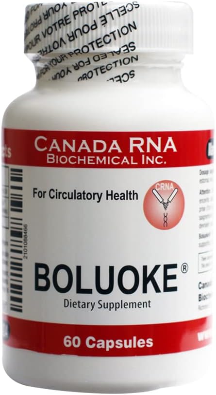 Lumbrokinase Supplement - Boluoke Canada RNA Capsules for Heart Health (60 Count)