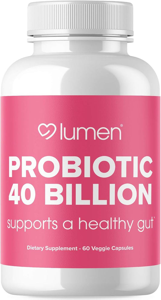 Lumen Naturals Probiotics 40 Billion CFU for Gut Health & Immune Support - 60 Veggie Capsules for Men and Women