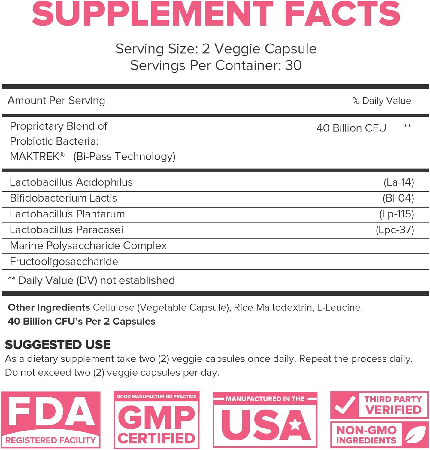 Lumen Naturals Probiotics 40 Billion CFU for Gut Health & Immune Support - 60 Veggie Capsules for Men and Women