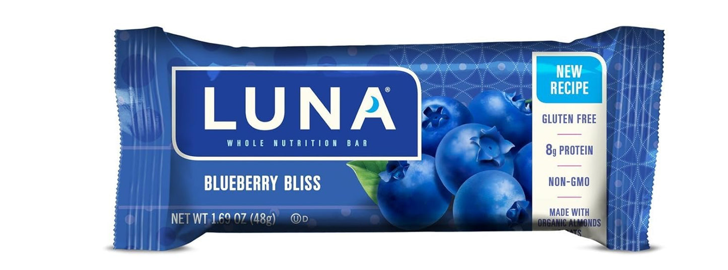 Luna Blueberry Bliss Nutrition Bars - Pack of 15, 1.69-Ounce Bars