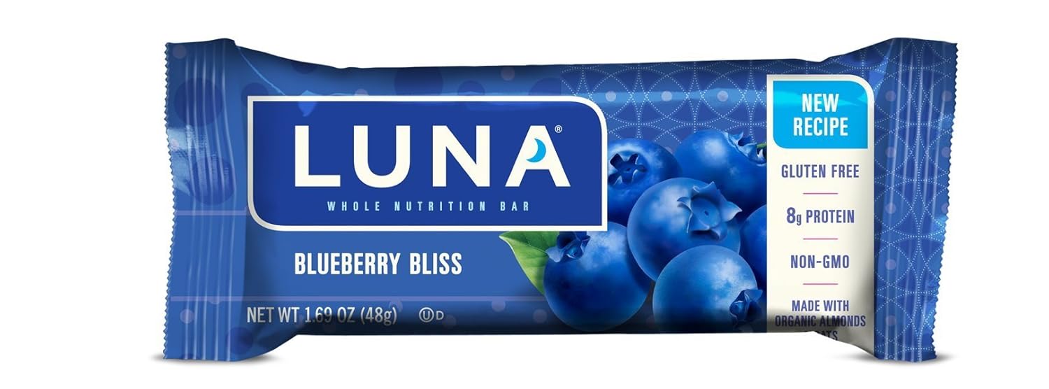 Luna Blueberry Bliss Nutrition Bars - Pack of 15, 1.69-Ounce Bars