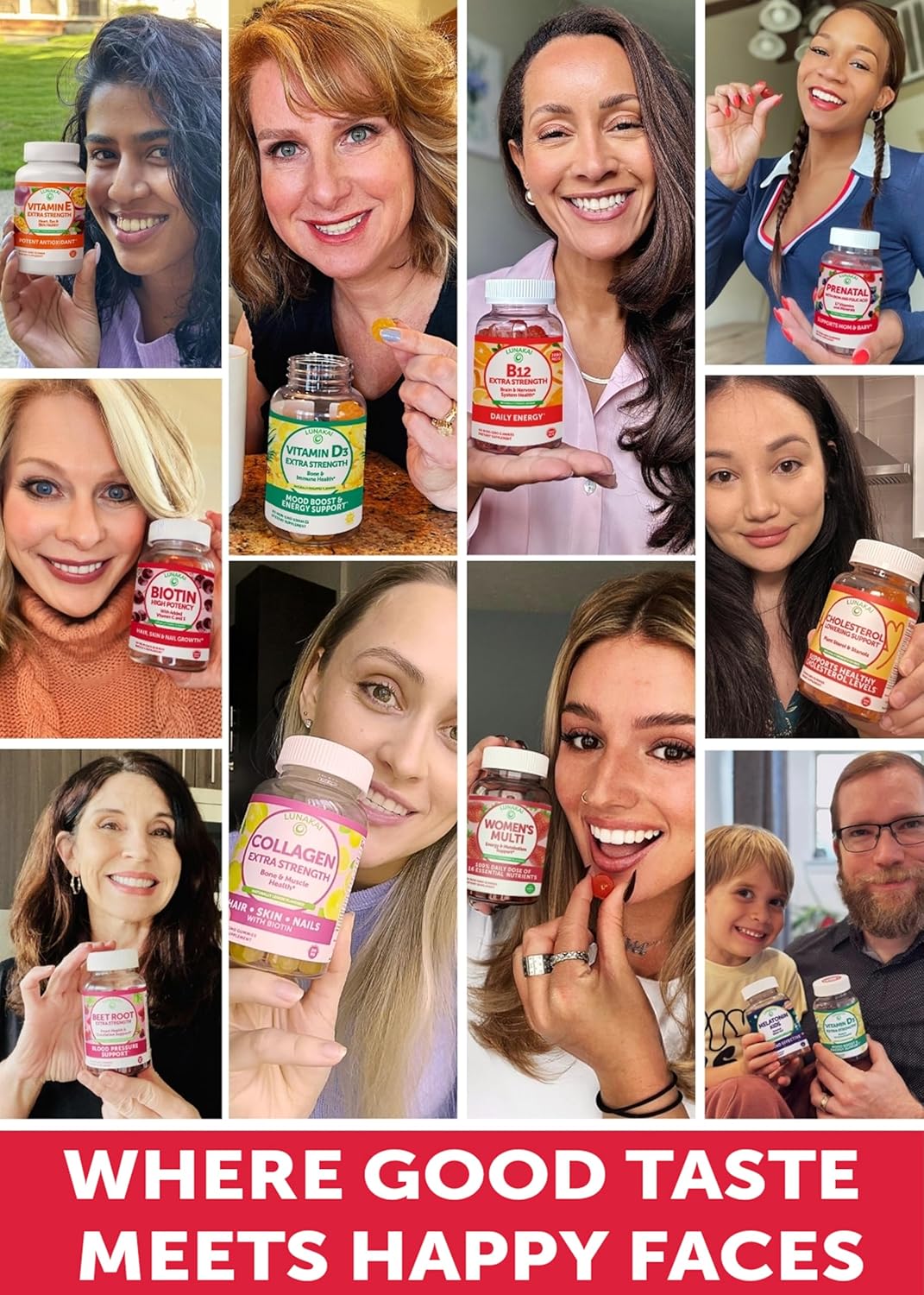 Lunakai Prenatal Vitamin Gummies for Women - Iron, Folic Acid, VIT.A, B Complex, C, D, E, Zinc - Tastiest Daily Pregnancy Multivitamin - Non-GMO, 9 Pack