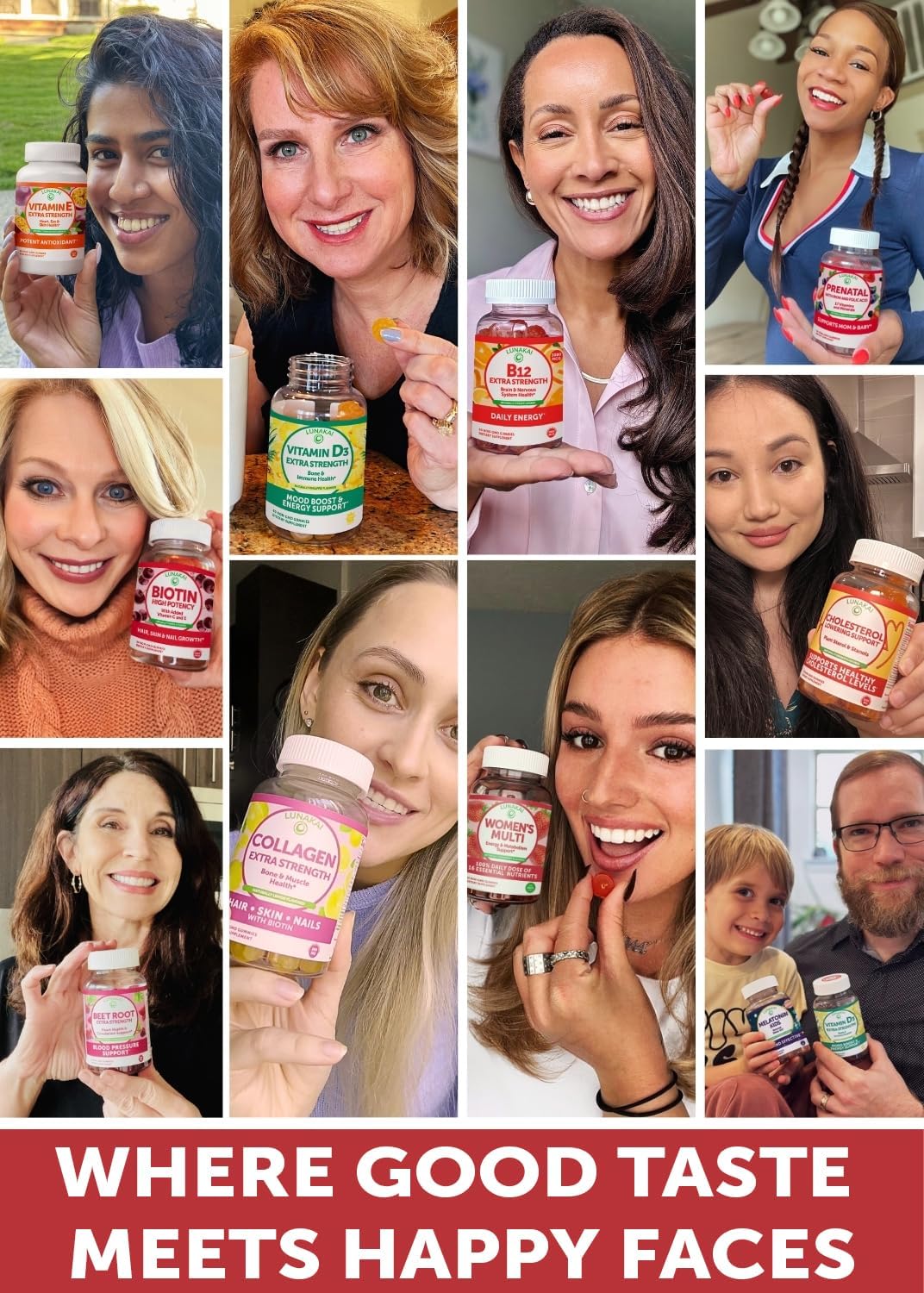 Lunakai USA Made Women's Multivitamin and Probiotic Gummies Bundle - 16 Multivitamins and Probiotics for Digestive Health - 60ct Each