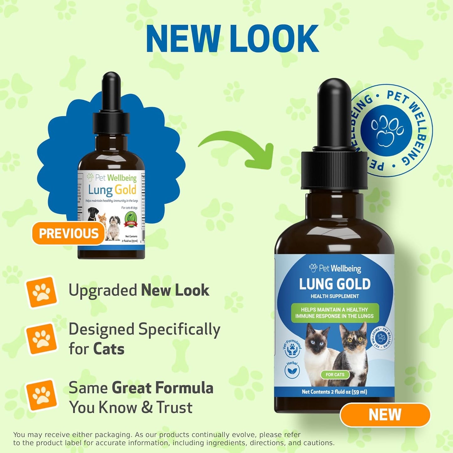 Lung Gold Herbal Supplement for Cats - Supports Lung Health, Immune Function, and Respiratory Wellness - Veterinarian-Formulated - 2 oz