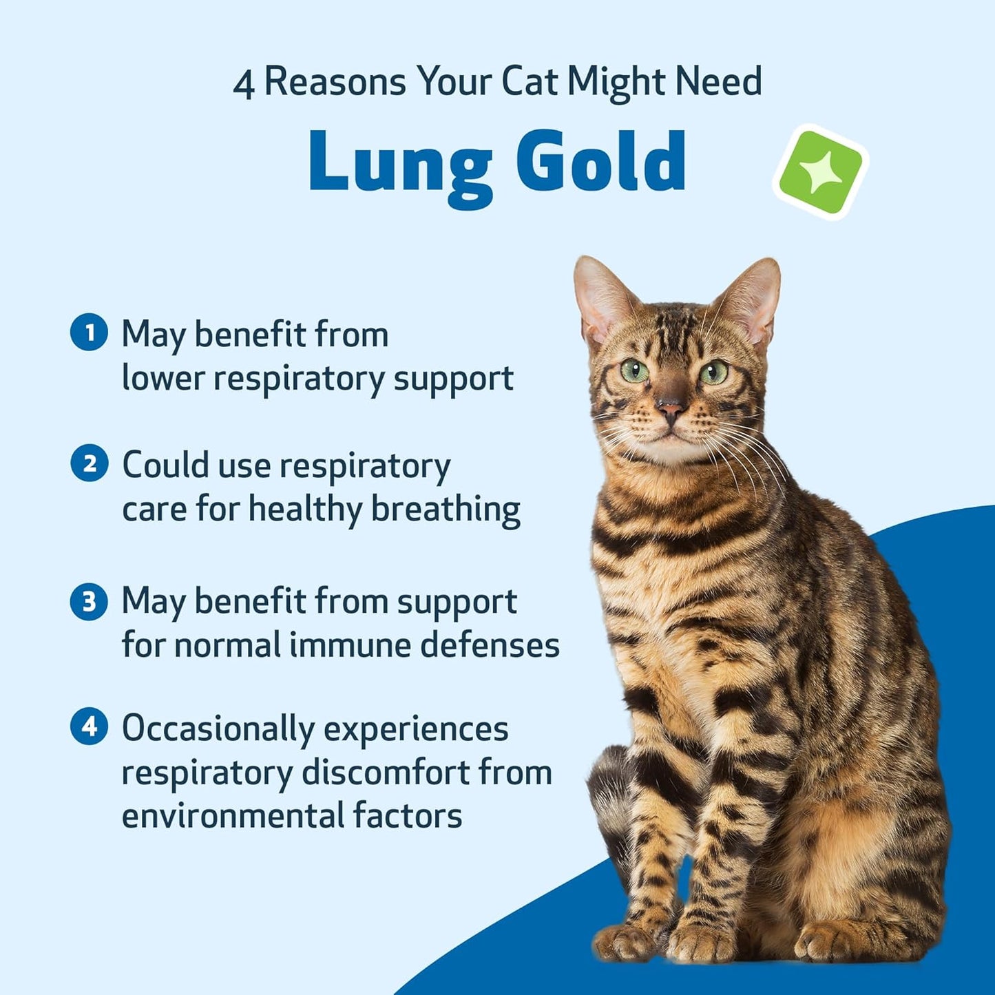 Lung Gold Herbal Supplement for Cats - Supports Lung Health, Immune Function, and Respiratory Wellness - Veterinarian-Formulated - 2 oz