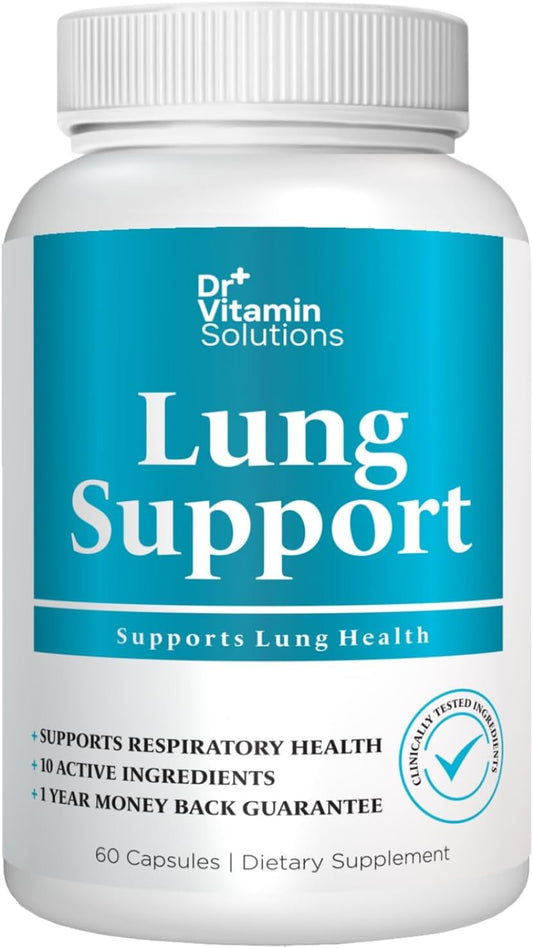 Lung Revive: Advanced Respiratory Support with Butterbur, Quercetin, Vitamin C - 30 Capsules, Doctor-Developed Formula for Enhanced Breathing & Lung Detox