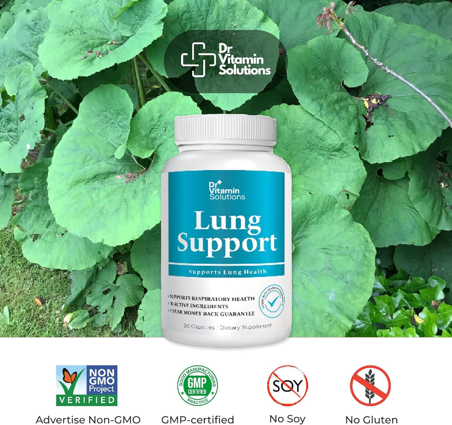 Lung Revive: Advanced Respiratory Support with Butterbur, Quercetin, Vitamin C - 30 Capsules, Doctor-Developed Formula for Enhanced Breathing & Lung Detox