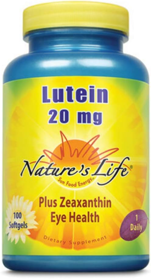 Lutein 20 mg Supplement for Eye Health | 100 Tablets by Nature's Life
