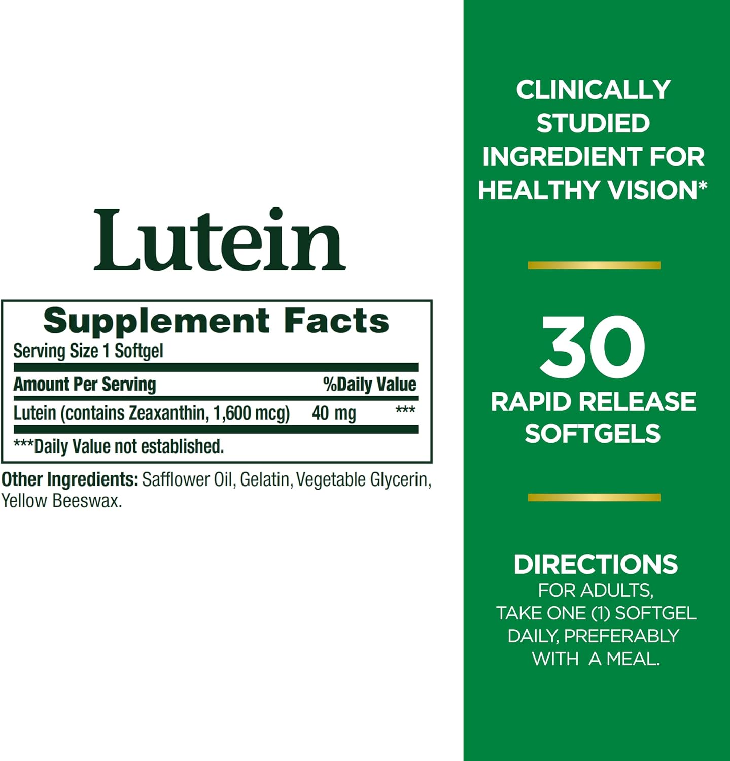 Lutein 40mg Softgels for Vision Health, Eye Health Supplements, 30ct x 4 Pack