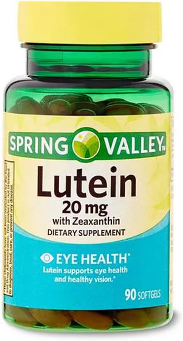 Lutein and Zeaxanthin Dietary Supplements, 20 mg, 90 Count - Top Care Formula