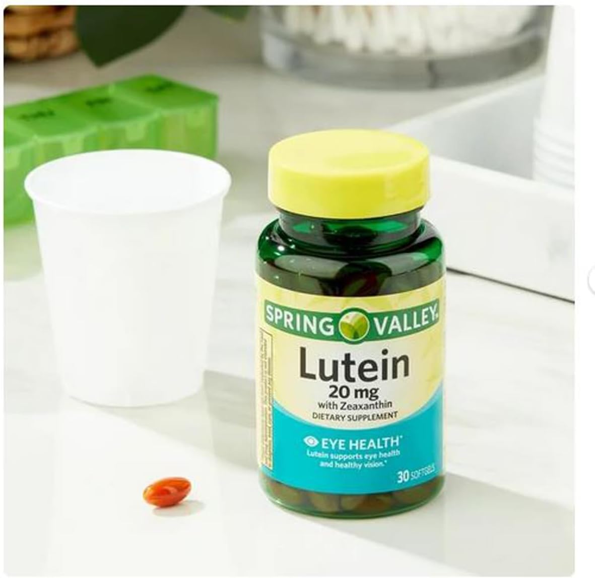 Lutein and Zeaxanthin Dietary Supplements, 20 mg, 90 Count - Top Care Formula