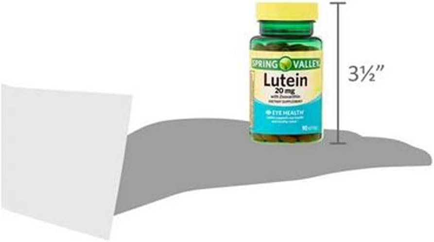 Lutein and Zeaxanthin Dietary Supplements, 20 mg, 90 Count - Top Care Formula