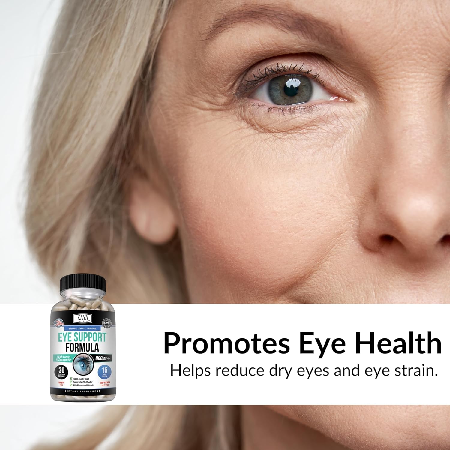 Lutein and Zeaxanthin Eye Health Supplement for Vision Support - 800 mg Vitamin Capsules - Reduce Eye Strain - 30 Count