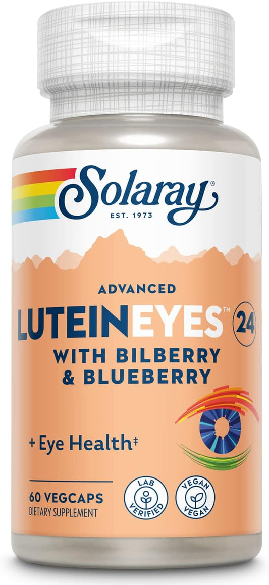 Lutein and Zeaxanthin Eye Health Supplement with Blueberry and Bilberry Extract - Vegan, Lab Verified, 60-Day Guarantee - 60 VegCaps
