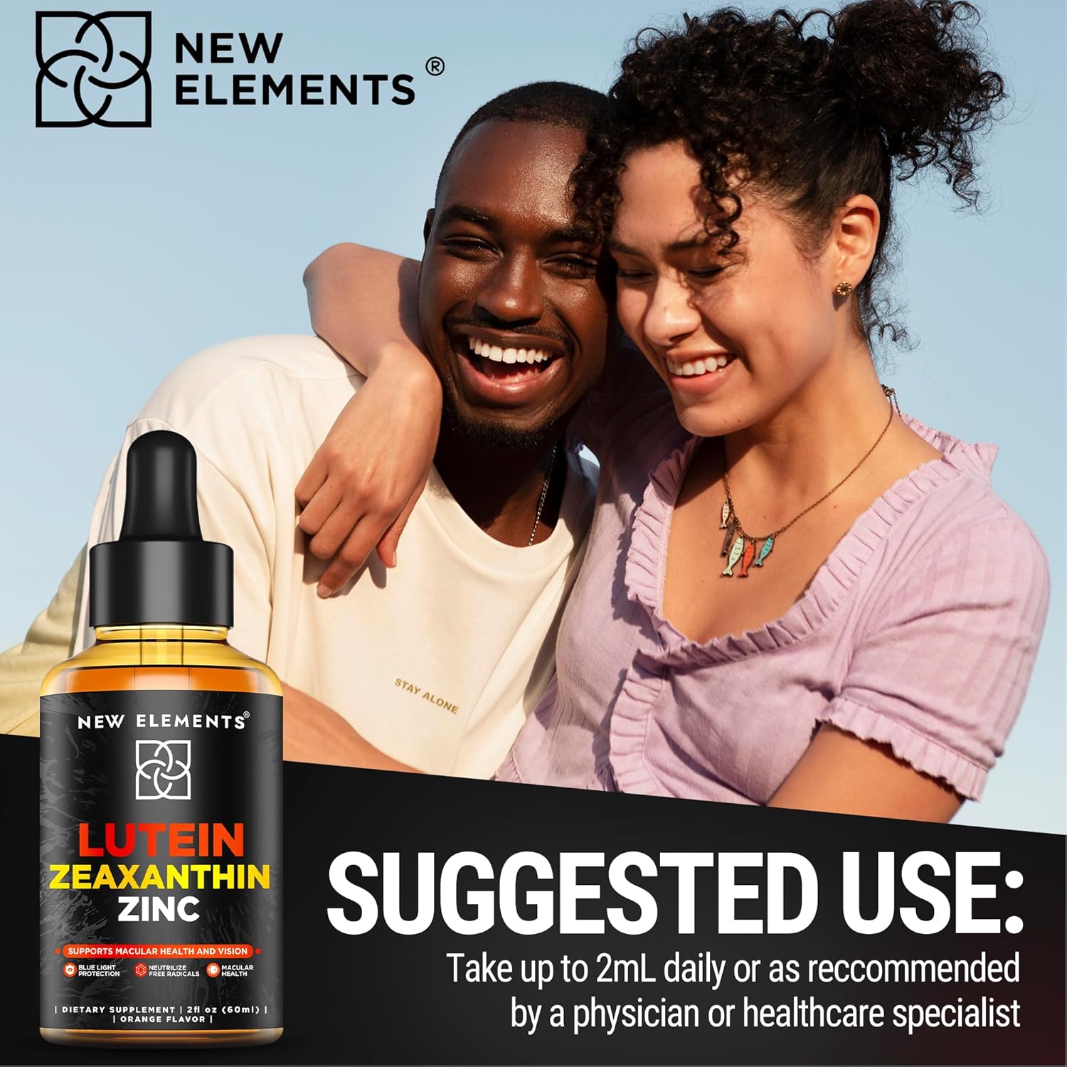 Lutein Drops with Zeaxanthin, Zinc, and Vitamins for Eye Health - Liquid Supplement for Adults & Kids - Non-GMO and Vegan - Macular Degeneration Support