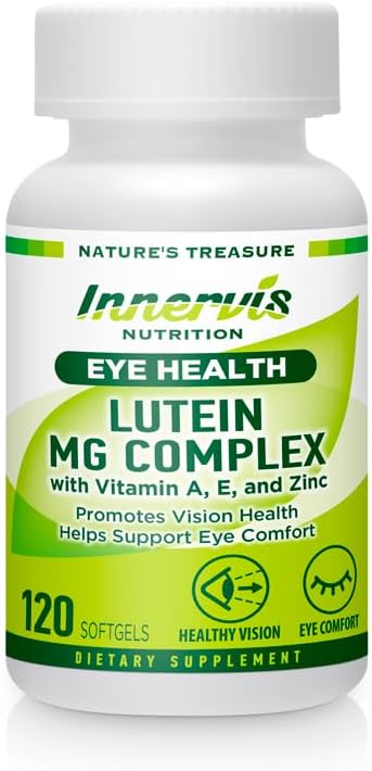 Lutein Magnesium Complex Softgels for Eye Health Support & Comfort - 120 Antioxidant Supplement - INNERVERSNUTRITION