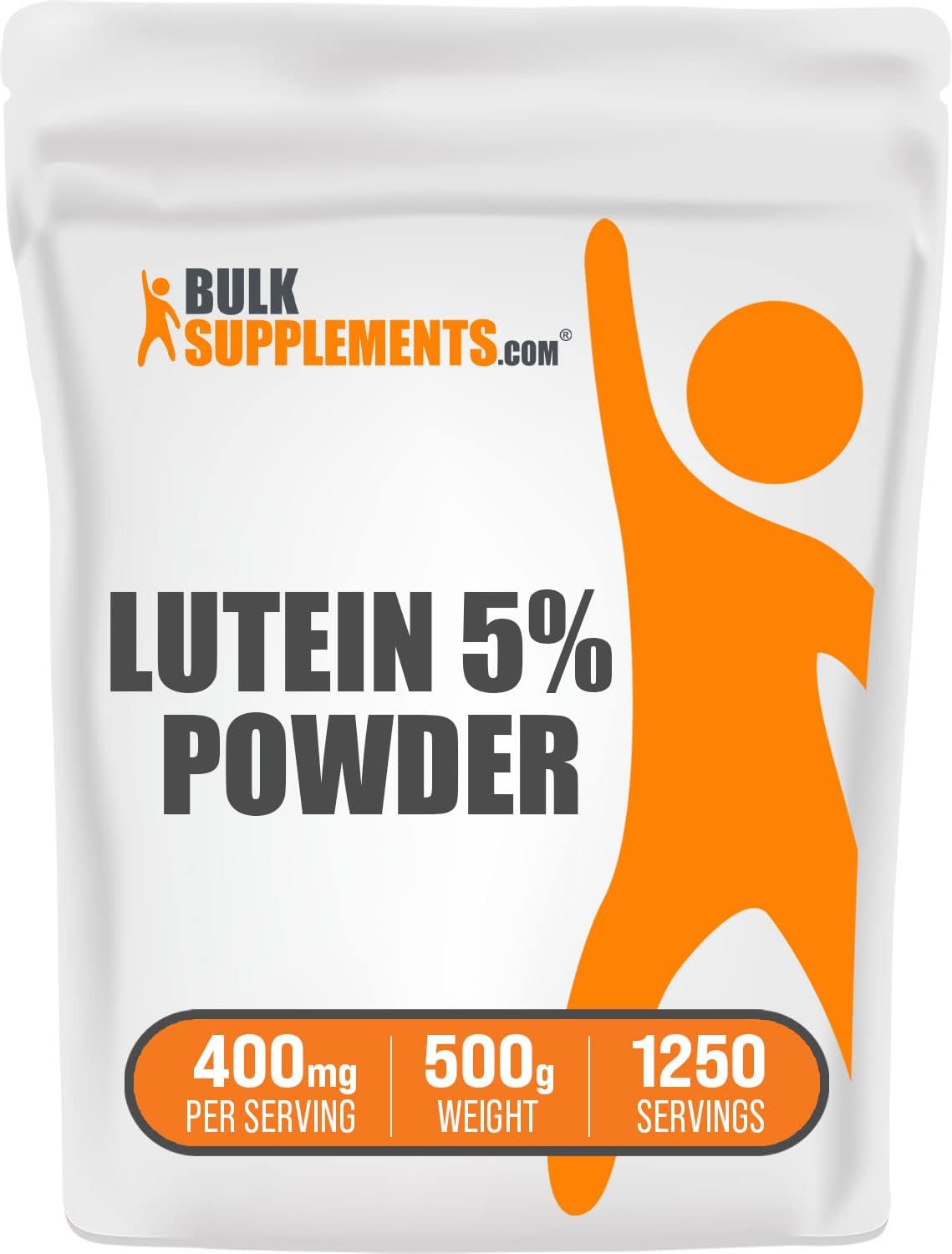 Lutein Powder Supplement - Marigold Flower Extract, 20mg Lutein per Serving, Antioxidant, Gluten Free, 500g (1.1 lbs)