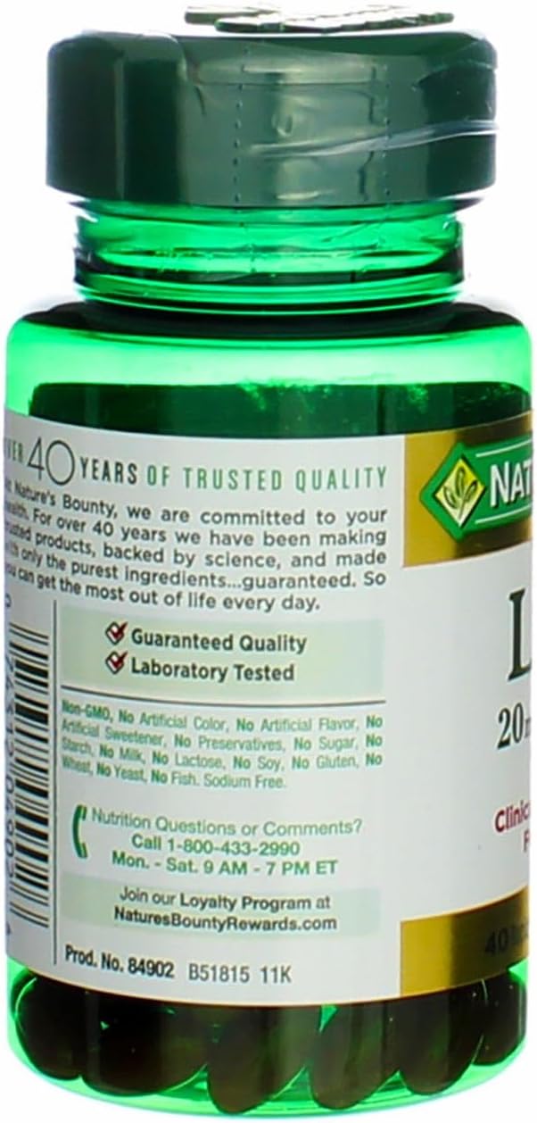 Lutein Supplement 20mg - 40 Softgels for Eye Health and Antioxidant Support