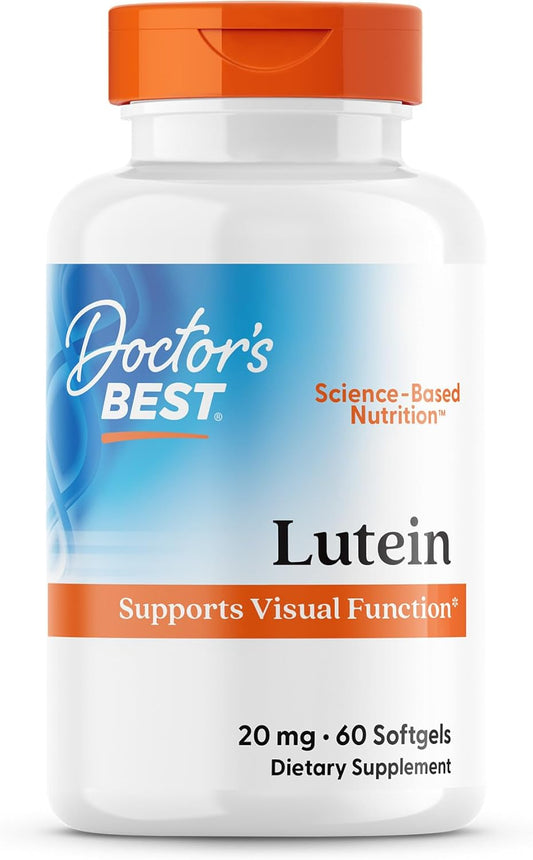 Lutein Vision Support Supplement with Gluten Free Formula - 60 Softgels by Doctor's Best