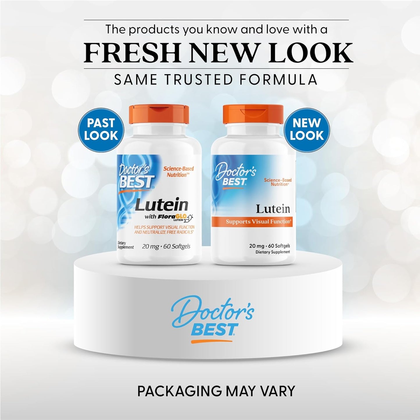 Lutein Vision Support Supplement with Gluten Free Formula - 60 Softgels by Doctor's Best